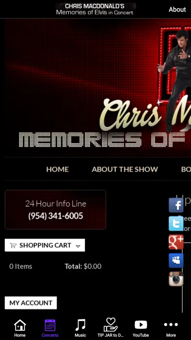 ภาพหน้าจอของ Chris MacDonald Elvis Concert