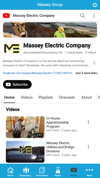 Tangkapan layar Massey Group
