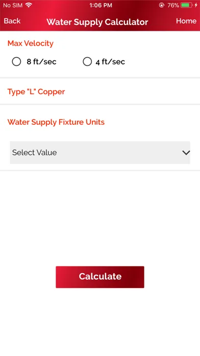 Скриншоты PHCC Water Supply Calculator