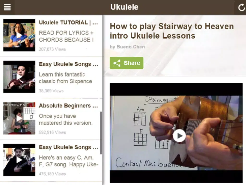 How To Play Ukulele - Learn To Play Ukulele Songs, Chords, Tuning Information and Other Ukulele Tips iPad Screenshots