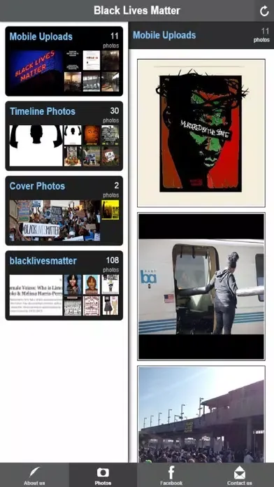Captures d'écran de Black Lives Matter