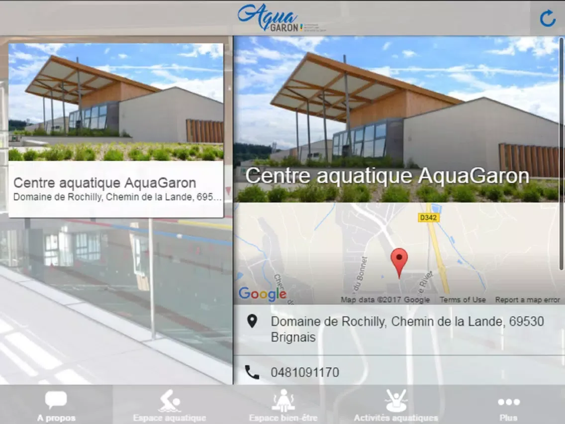 Centre aquatique AquaGaron iPad 應用截圖