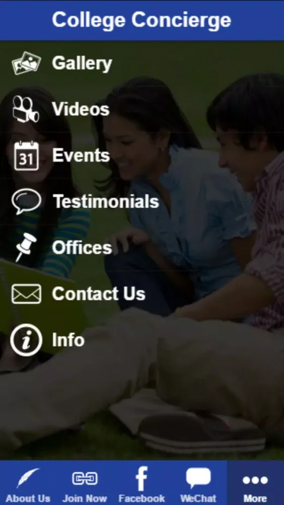 College Concierge App Screenshots