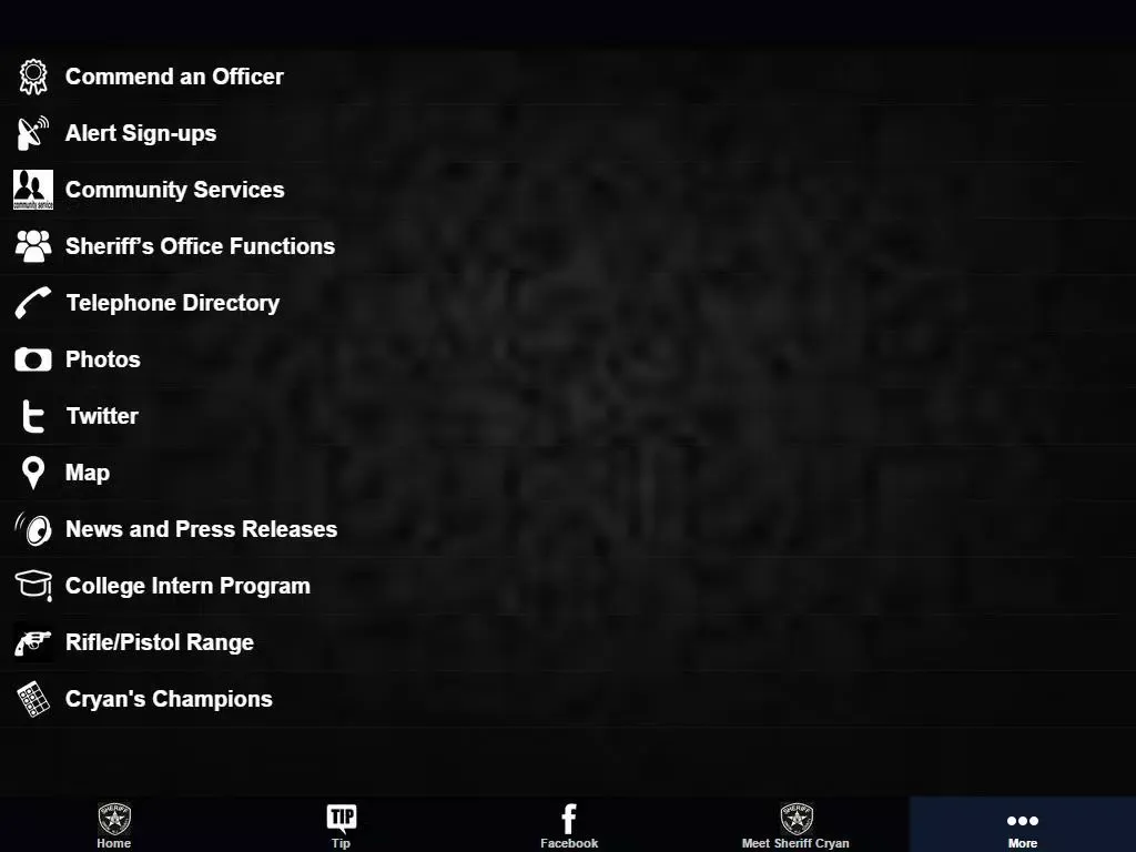 Zrzuty ekranu Union County Sheriff's Office iPad 