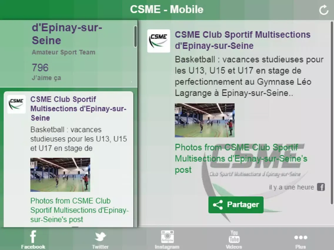 ภาพหน้าจอของ CSM Epinay-sur-Seine iPad 