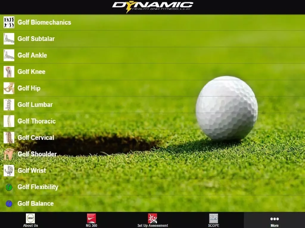Capturas de tela do DHF GOLF iPad 