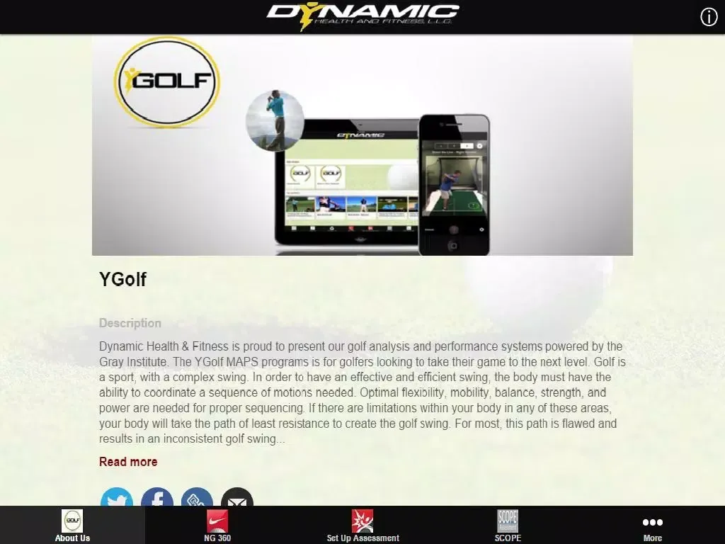 Capturas de tela do DHF GOLF iPad 