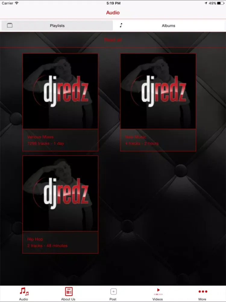 Ảnh chụp màn hình của Dj redz iPad 