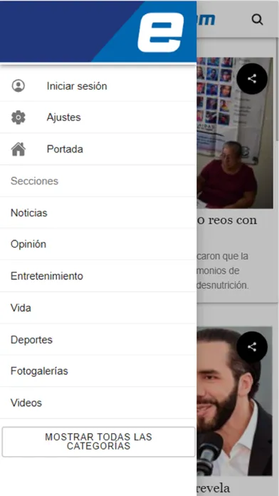 Capturas de pantalla de elsalvador.com