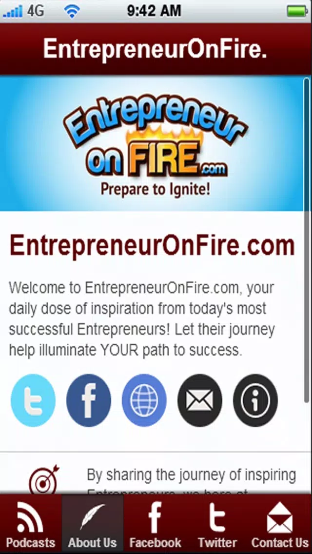 EntrepreneurOnFire.com स्क्रीनशॉट