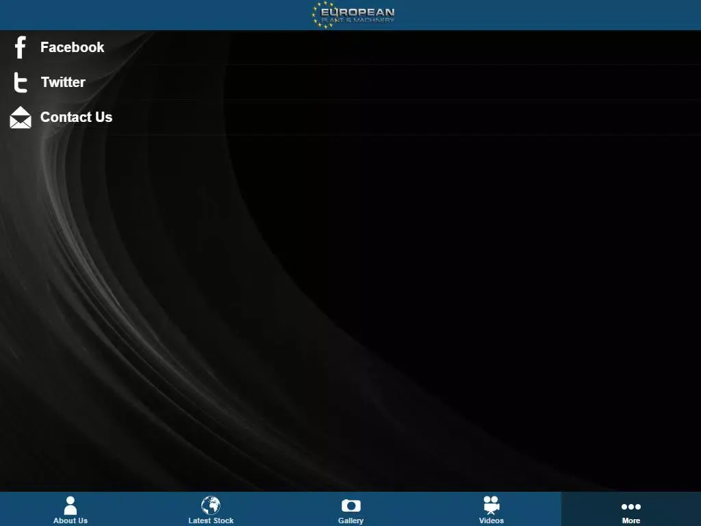 Tangkapan layar European Plant and Machinery iPad 