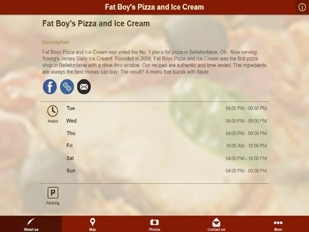 ภาพหน้าจอของ Fat Boy's Pizza iPad 