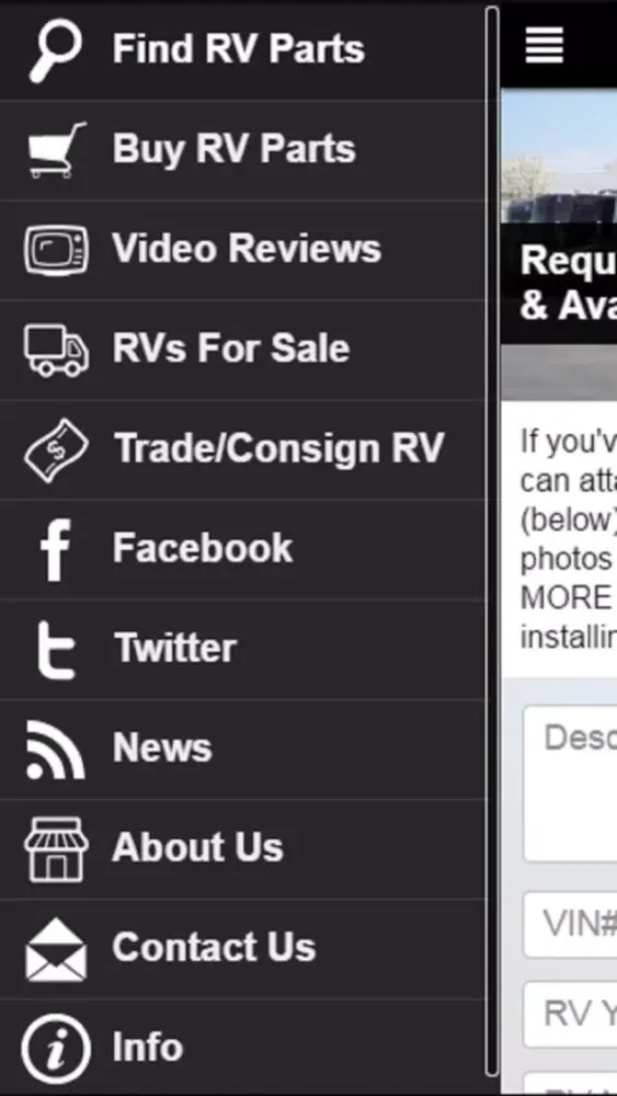 Capturas de pantalla de RV Parts: Find My RV Parts
