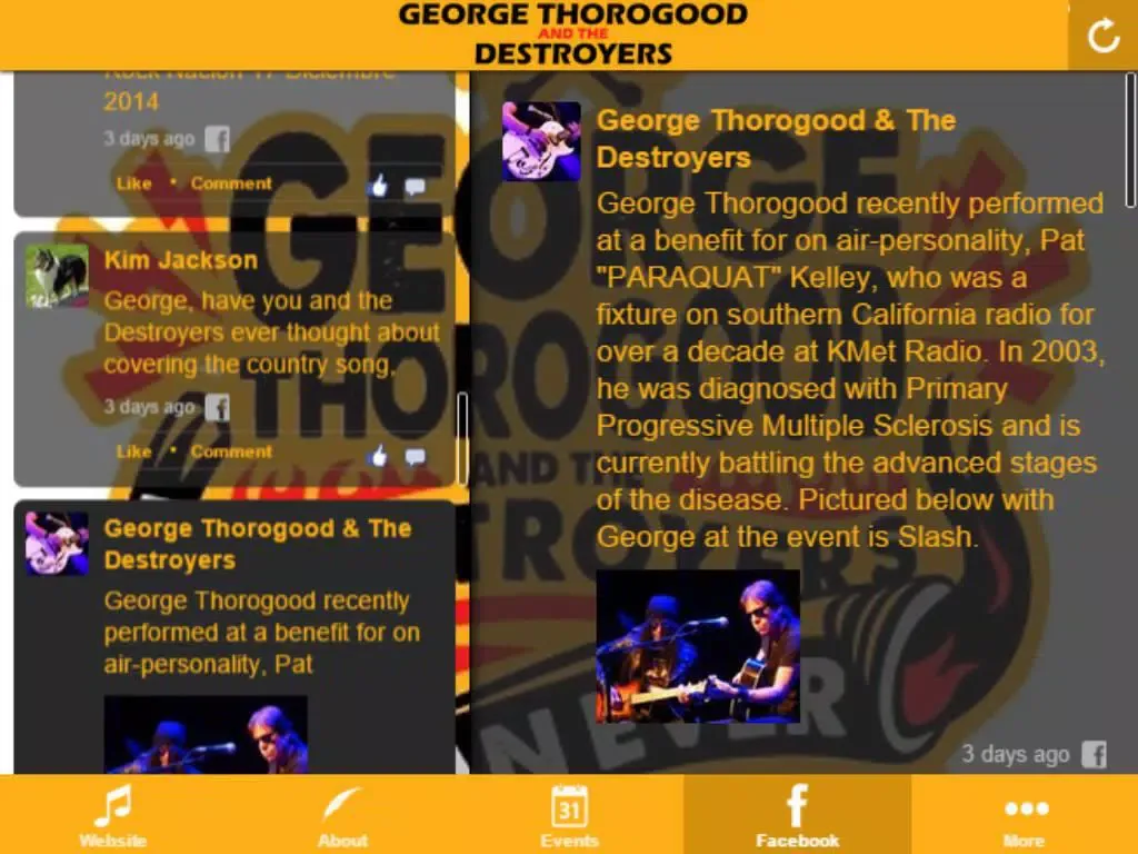 George Thorogood iPad 應用截圖