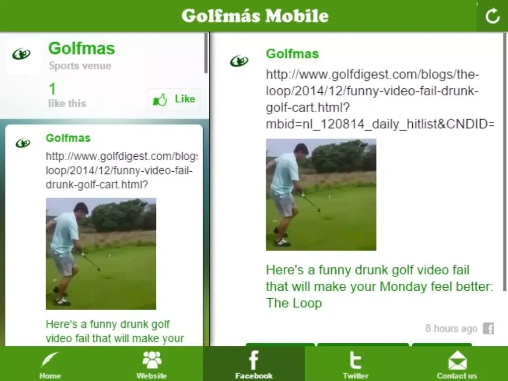 ภาพหน้าจอของ Golfmás iPad 