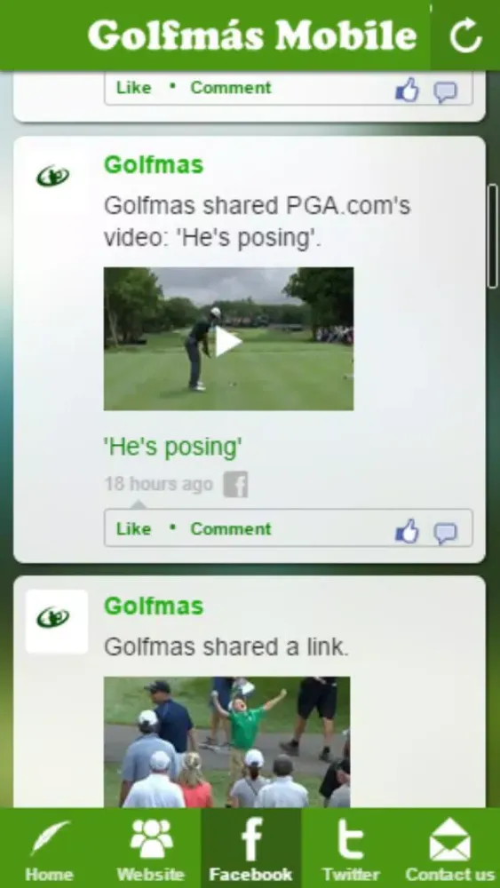 ภาพหน้าจอของ Golfmás