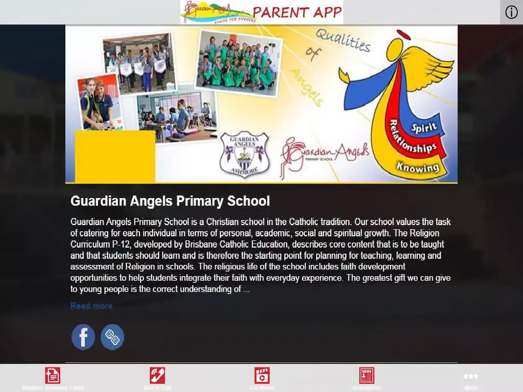 Guardian Angels Primary School App iPad  Ekran Görüntüleri