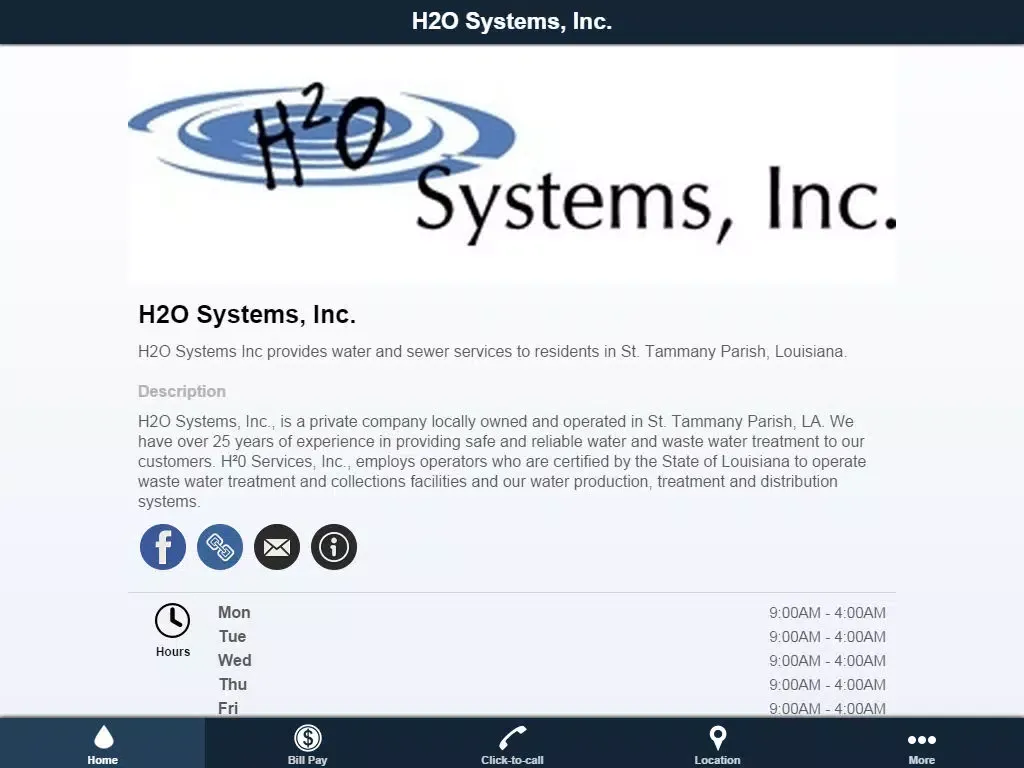 Скриншоты H2O Systems, Inc. iPad 