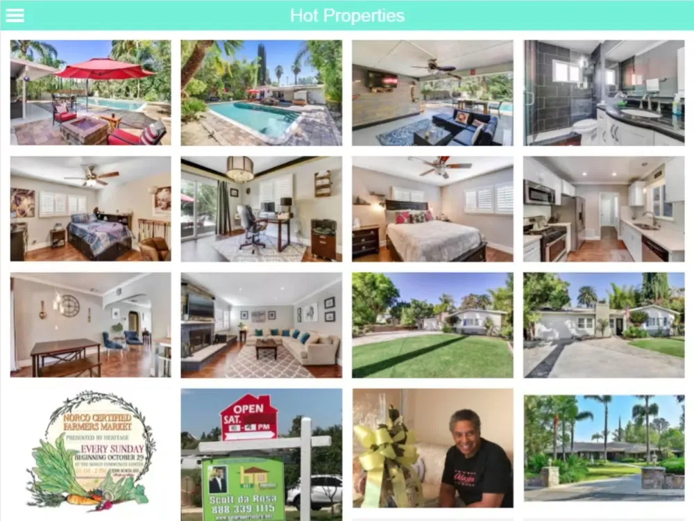 Capturas de tela do Hot Properties Real Estate iPad 