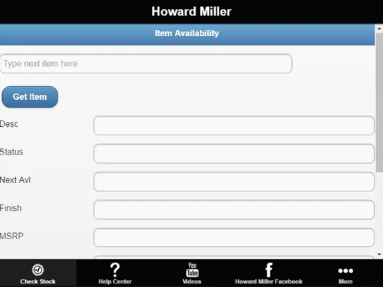 Zrzuty ekranu Howard Miller iPad 