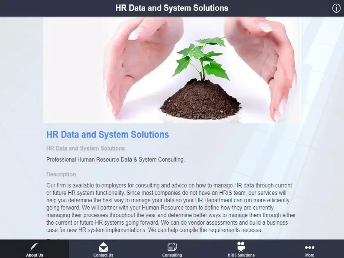 ภาพหน้าจอของ HR Data and System Solutions iPad 