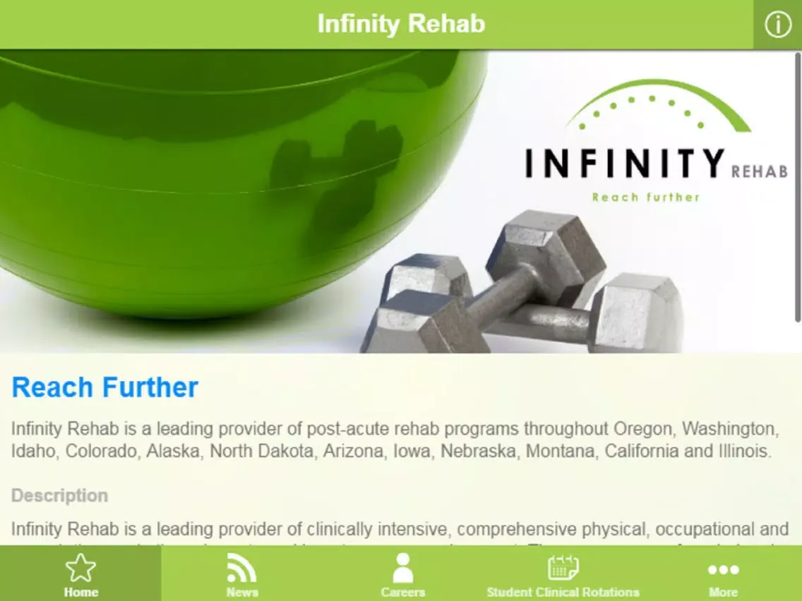 Capturas de pantalla de Infinity Rehab iPad 