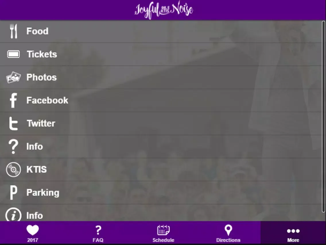 Capturas de tela do Joyful Noise Family Fest iPad 