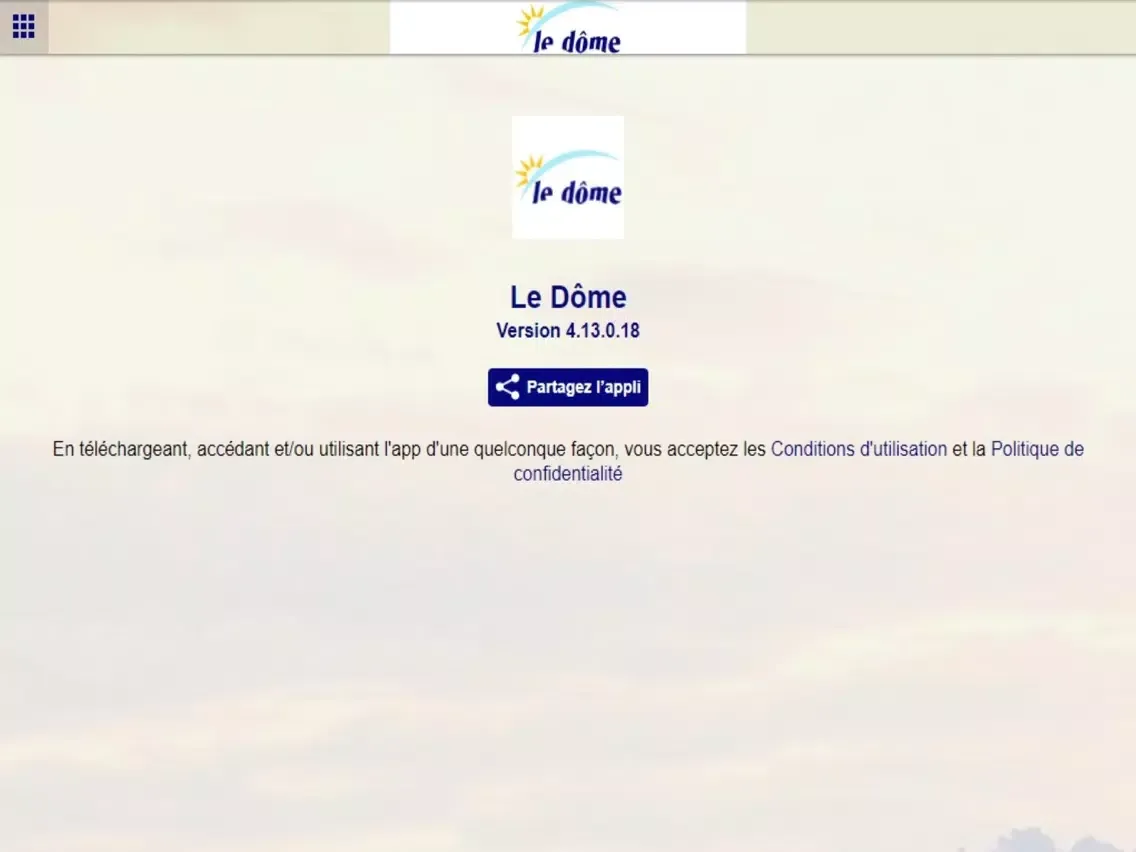 Ảnh chụp màn hình của Le Dôme iPad 