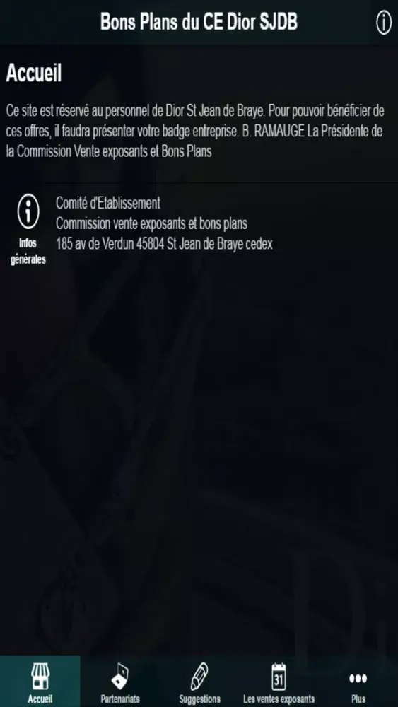 Capturas de tela do Bons Plans CE DIOR SJDB