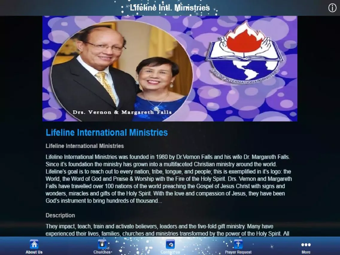 Ảnh chụp màn hình của Lifeline Intl. Ministries iPad 