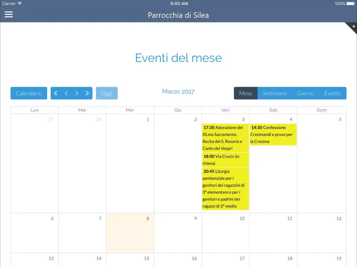 Ảnh chụp màn hình của Parrocchia di Silea iPad 