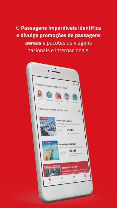 Ảnh chụp màn hình của Passagens Imperdíveis