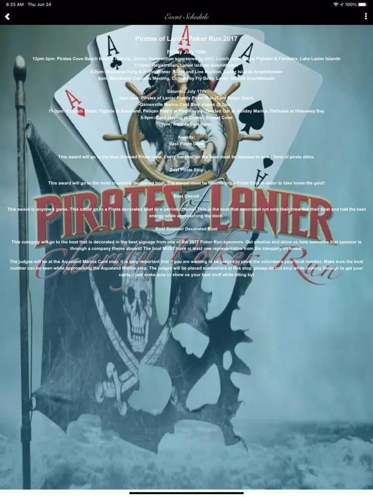 Ảnh chụp màn hình của Pirates of Lanier Poker Run iPad 