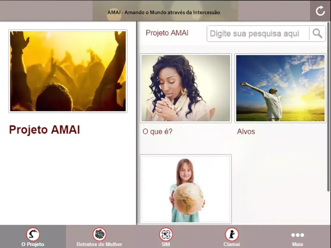 Zrzuty ekranu Projeto AMAI iPad 