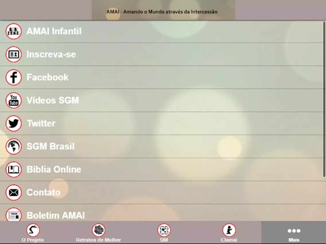 Zrzuty ekranu Projeto AMAI iPad 