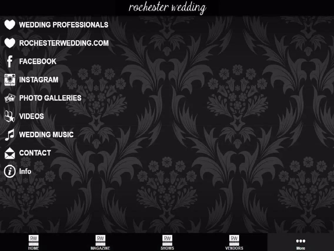 Скриншоты Rochester Wedding iPad 