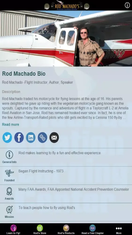 Capturas de tela do Rod's Aviation Learning Center