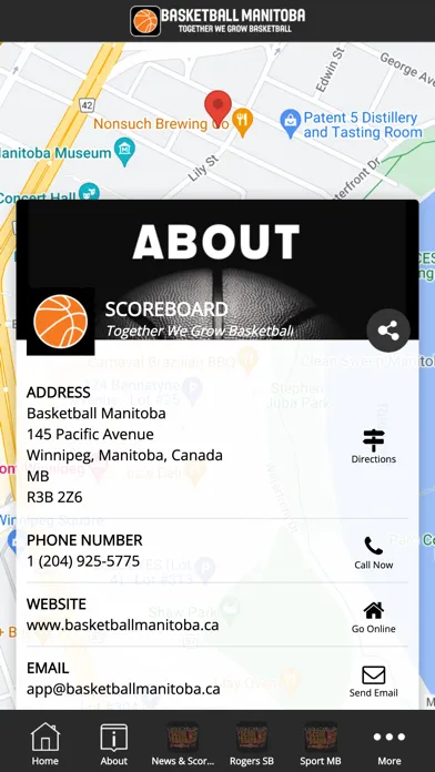 Basketball Manitoba Scoreboard Screenshots