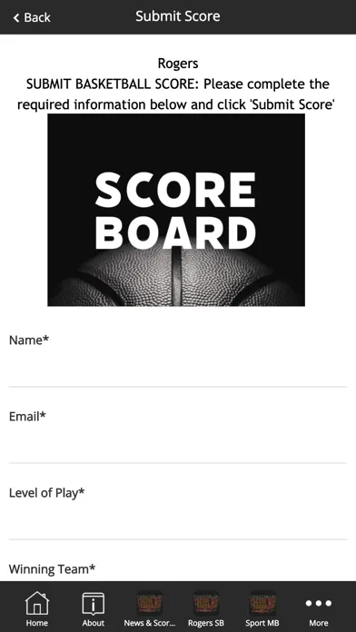 Basketball Manitoba Scoreboard Screenshots