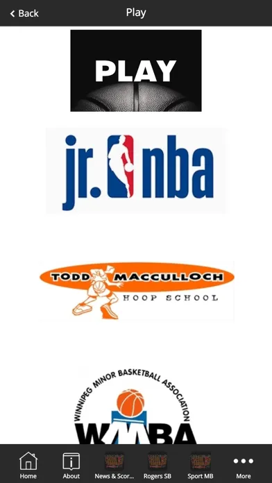 Basketball Manitoba Scoreboard Screenshots