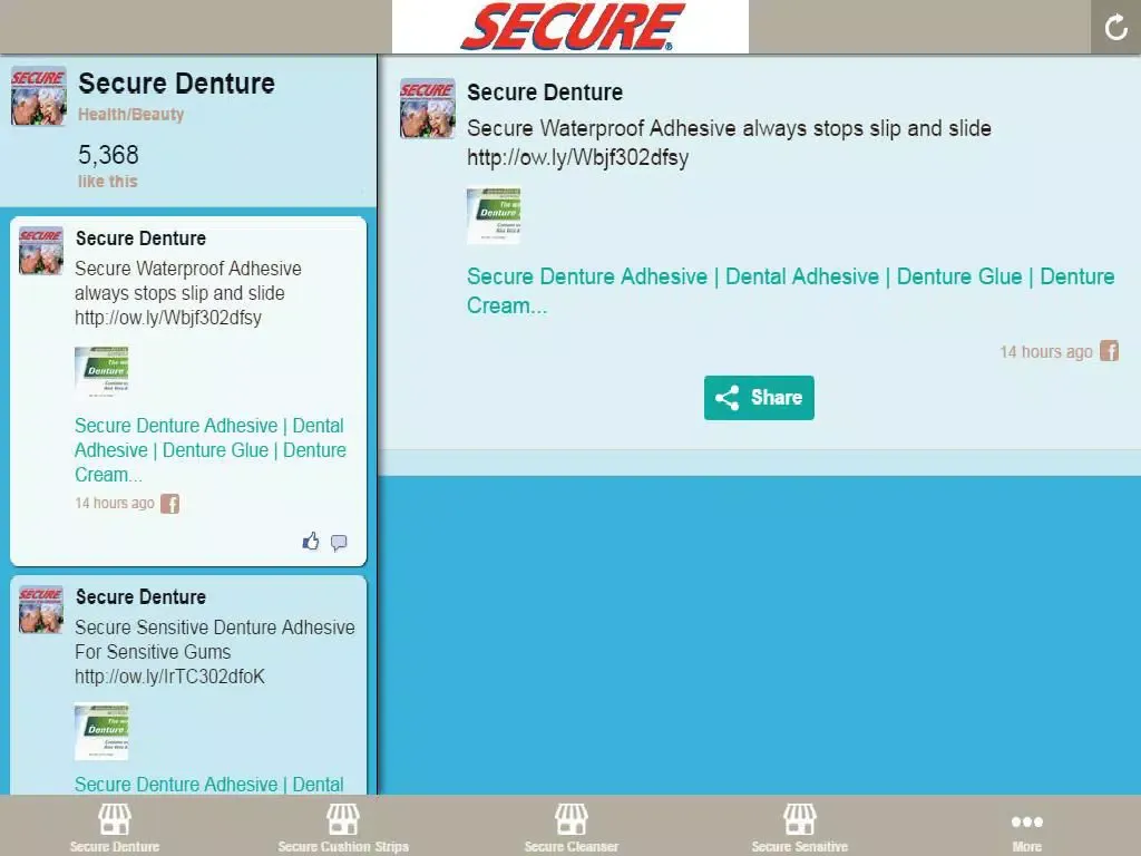 ภาพหน้าจอของ Secure Denture iPad 