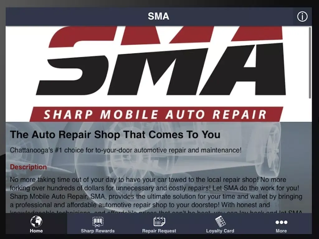 Sharp Mobile Auto Repair iPad  Screenshots