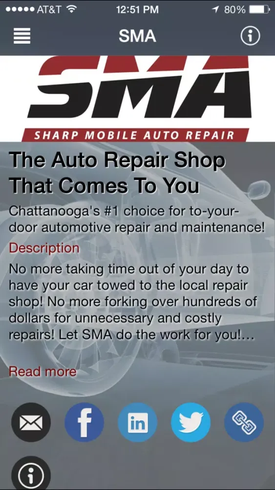 Sharp Mobile Auto Repair Screenshots