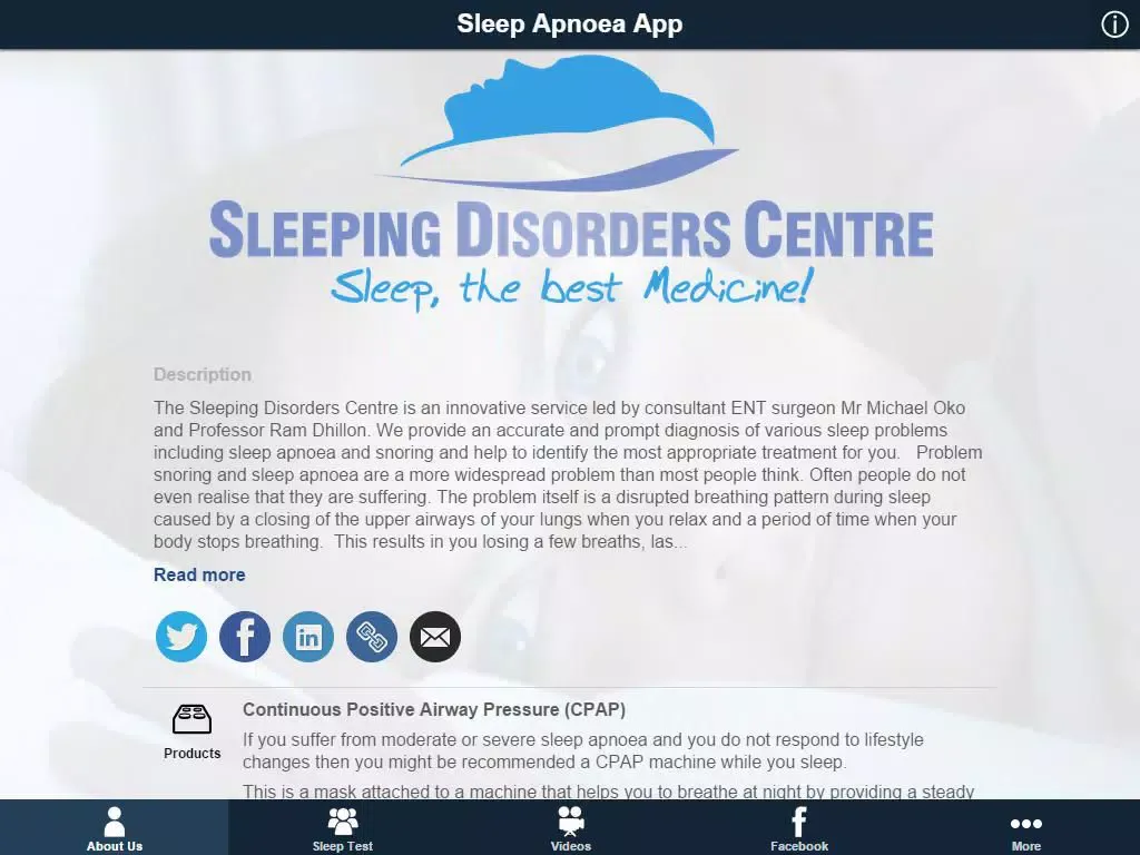 Captures d'écran de Sleep Apnoea - Harley Street iPad 