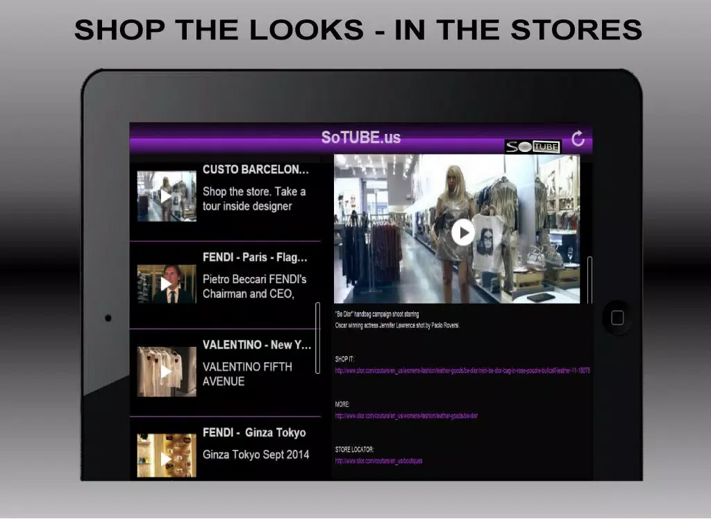 Zrzuty ekranu So TUBE -Luxury Shopping iPad 