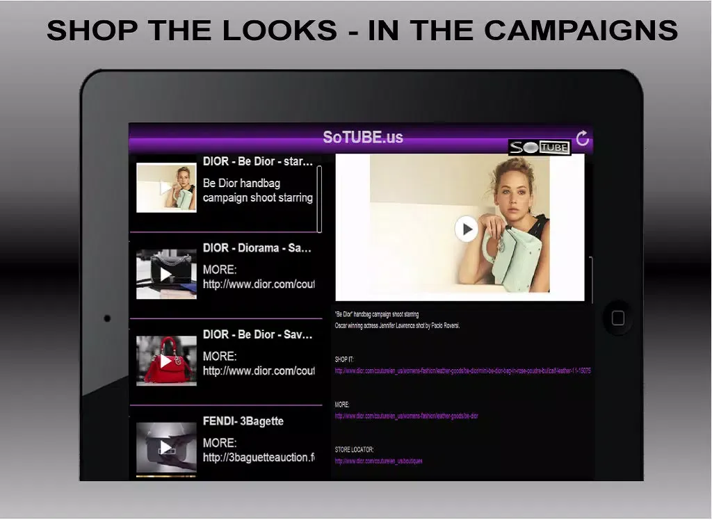 Zrzuty ekranu So TUBE -Luxury Shopping iPad 