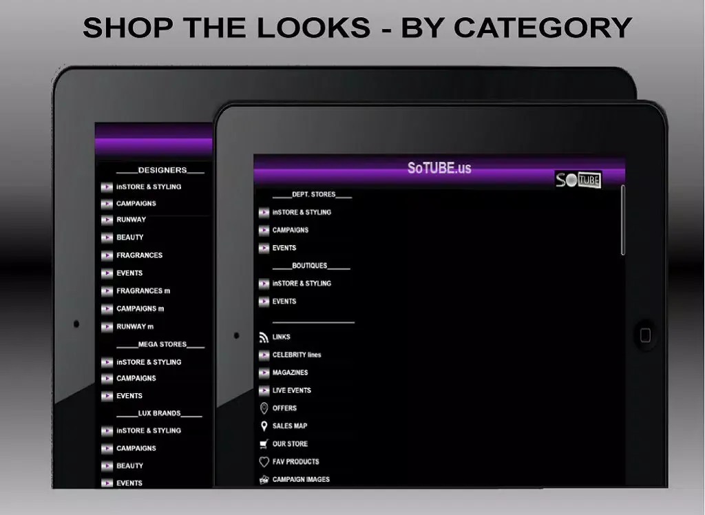 Zrzuty ekranu So TUBE -Luxury Shopping iPad 