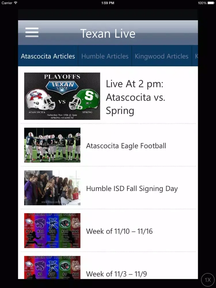 Texan Live iPad 應用截圖