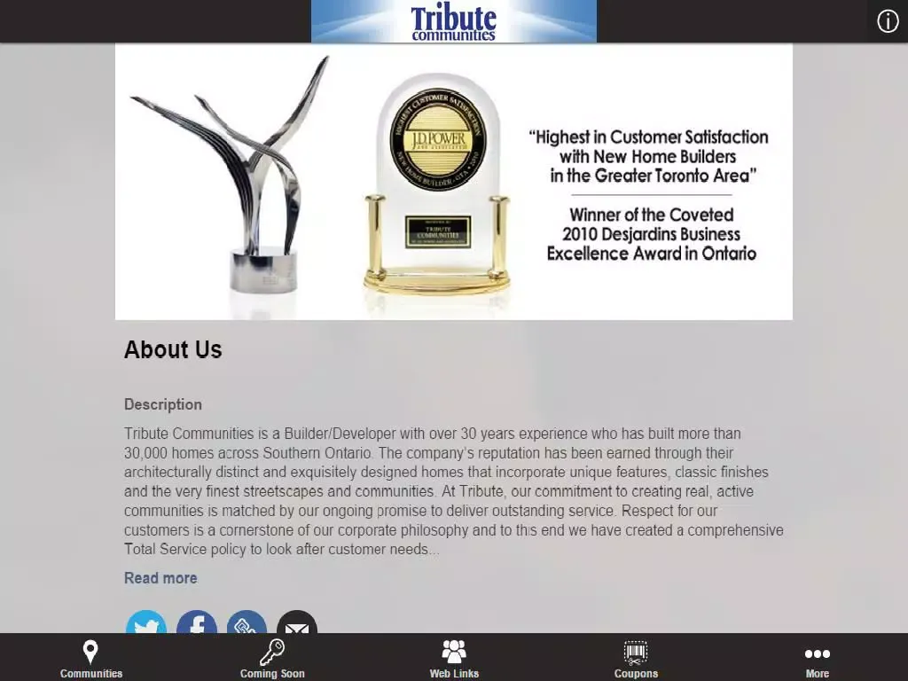 Tribute Communities iPad  স্ক্রিনশট