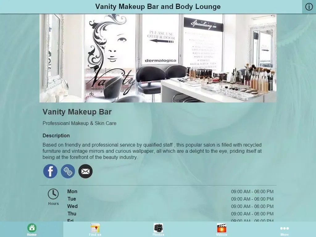Capturas de pantalla de Vanity Makeup Bar and Body Lounge iPad 